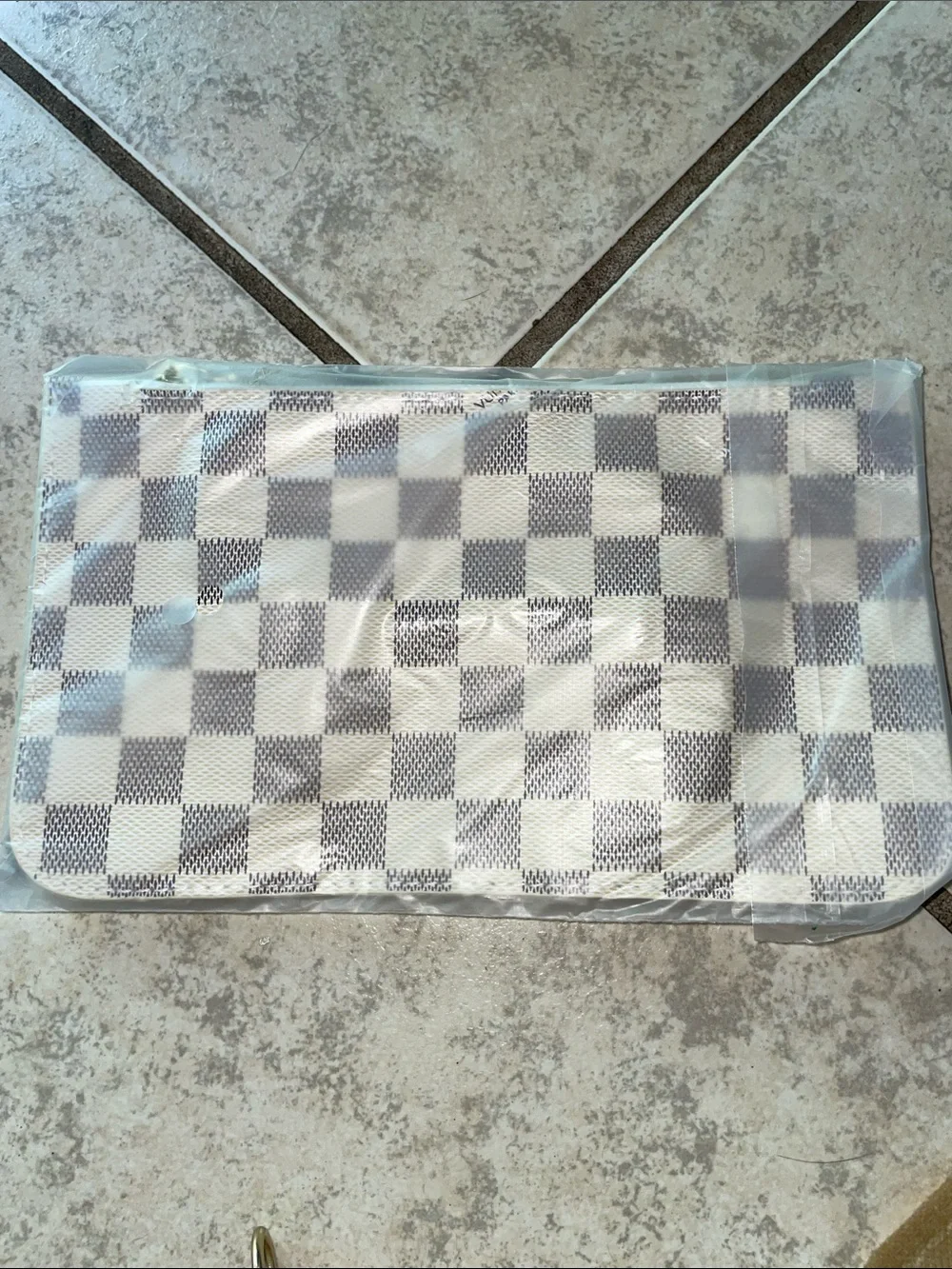 Lookalike Louis grey White Inspired Tote with Pouch shoulder handbag purse